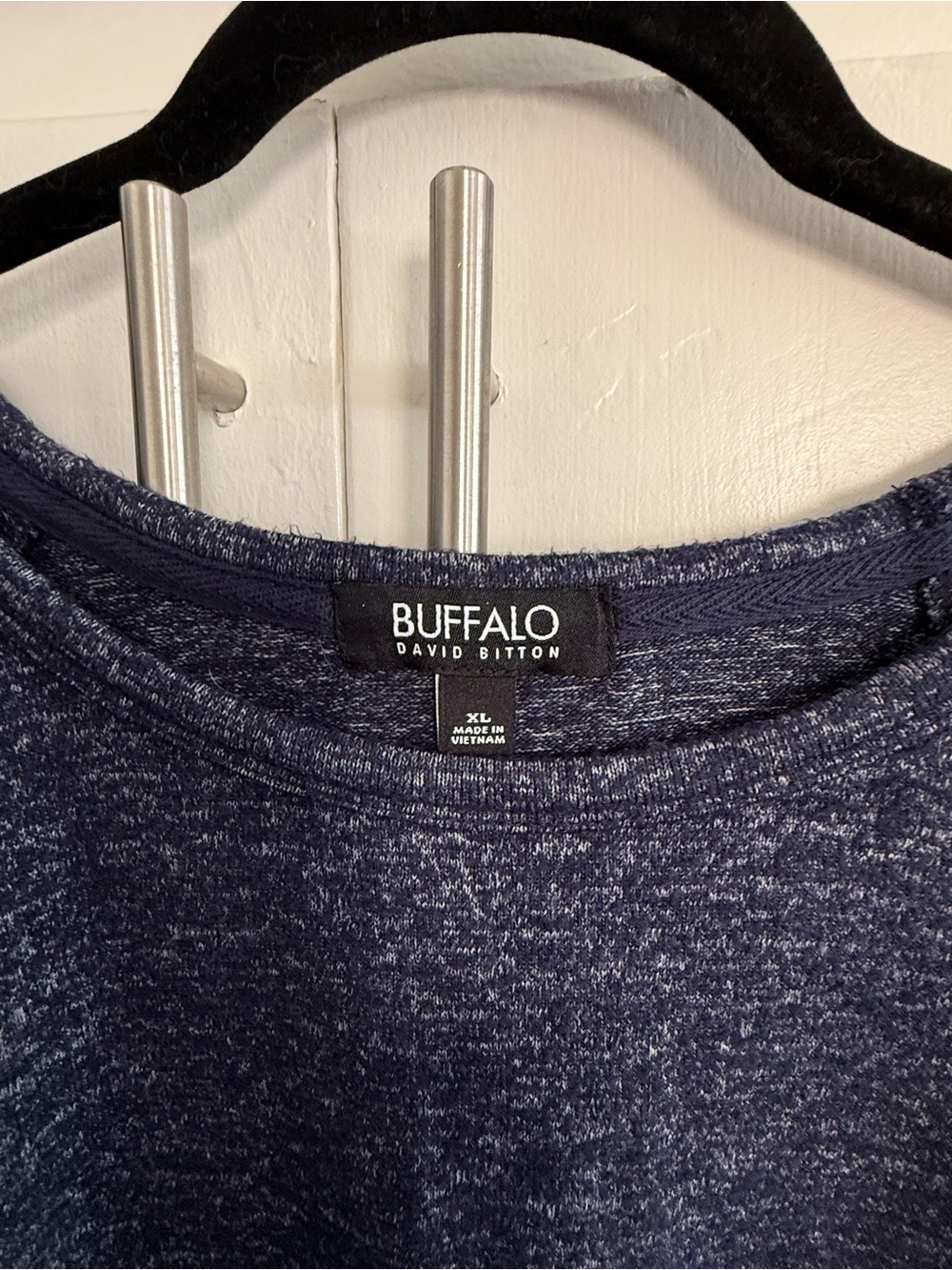Buffalo David Bitton Navy Marled Crewneck Sweater